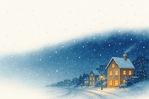 JPG 나무 겨울 가로등 일러스트 가족 자연 조명 산 거리 주택 따뜻함 풍경 빛 마을 고요 차가움 준비 장면 온기 국내일러스트 AI일러스트 AI콘텐츠 식물 계절 공공시설 관계 건물 생태계 파일형식