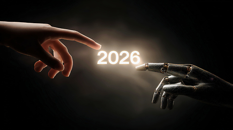 JPG 편집이미지 손 상징 백그라운드 관계 미래 기술 창조 사람 타이포그라피 빛 발전 로봇 의료성형뷰티 2026년 상호작용 AI_인공지능 이미지편집 병오년 AI컴퓨터그래픽 AI콘텐츠 문자 컨셉 신체부위 연도 파일형식