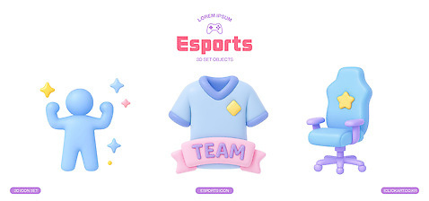 PSD 편집이미지 캐릭터 디자인 옷 스포츠 컬러 유니폼 의자 모션 협력 그래픽 3D 귀여움 게임 방송 라이브 e스포츠 편집3D 가구 컨셉 놀이 디지털합성 파일형식