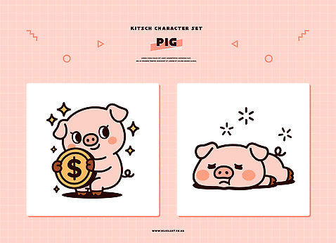 동물 무료이미지 캐릭터 디자인 감정 백그라운드 돈 일러스트 표정 귀여움 슬픔 표현 돼지 그림 돼지캐릭터 밝은색 일러캐릭터 AI파일 동물캐릭터 컨셉 포유류 재산 파일형식 벡터 무료콘텐츠