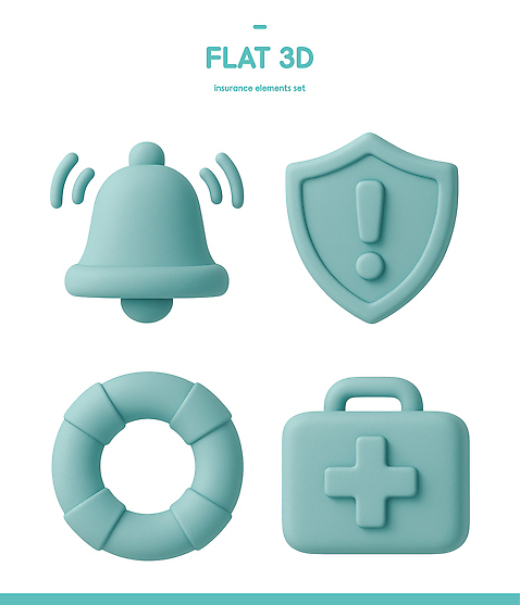 PSD 아이콘 생명 경고 안전 3D아이콘 3D 도움 표지판 구출 보호 알림 심볼 보험 컨셉 알림판 디지털합성 파일형식