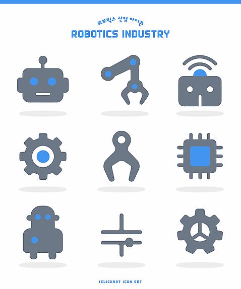 아이콘 전자제품 파일형식 벡터 로봇 산업 기계 기술 회로판 디자인 기어 전자 장비 시스템 자동화 컴퓨터 2D아이콘 AI파일