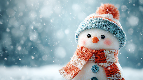 JPG 편집이미지 행복 겨울 가족 눈사람 풍경 장식 주황색 스카프 줄무늬 아기 눈송이 털실 즐거움 이미지편집 AI컴퓨터그래픽 AI콘텐츠 계절 감정 컬러 무늬 관계 눈_날씨 사람 목도리 실 파일형식