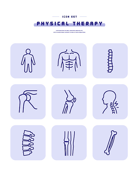 아이콘 의학 건강 신체부위 치료 파일형식 벡터 물리치료 운동 신체 심플 재활 무릎 팔 라인아이콘 AI파일 국내일러스트 2D아이콘