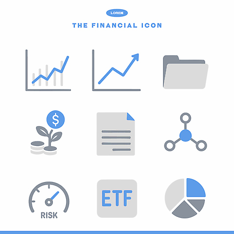 아이콘 기호 통계 그래프 금융 경제 자료 시장 위험 분석 투자 금융시장 서류판 투자자 2D아이콘 AI파일 문자 컨셉 비즈니스 사무용품 파일형식 벡터