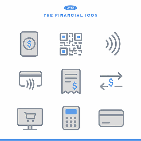아이콘 돈 금융 쇼핑 디지털 거래 계산기 결제 온라인쇼핑 영수증 QR코드 뱅킹 핀테크 2D아이콘 AI파일 모바일 문구용품 경제 장비 재산 온라인 파일형식 벡터
