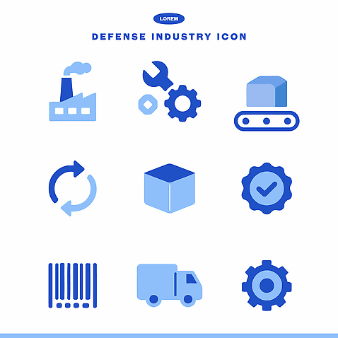 아이콘 문자 산업 컨셉 무늬 공업 자동차 기계 상품 파일형식 벡터 방위산업 기호 장비 공장 제조 조작 패턴 인증 재고 창고 회전 컨베어밸트 트럭 2D아이콘 AI파일