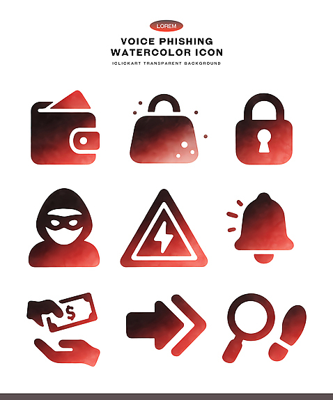 PSD 아이콘 손 디자인 돈 인터넷 수채화 자물쇠 기술 경고 안전 범죄 지갑 그라데이션 해커 보이스피싱 2D아이콘 신체부위 재산 피싱 파일형식