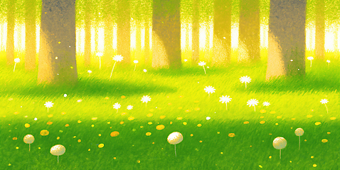 JPG 나무 식물 계절 꽃 나비 백그라운드 일러스트 자연 잔디 초록색 여름 햇빛 환경 고요 봄풍경 목초지 산책 성장 숲 국내일러스트 AI일러스트 AI콘텐츠 컬러 곤충 휴식 풍경 태양 봄 목장 생태계 파일형식 초원_자연