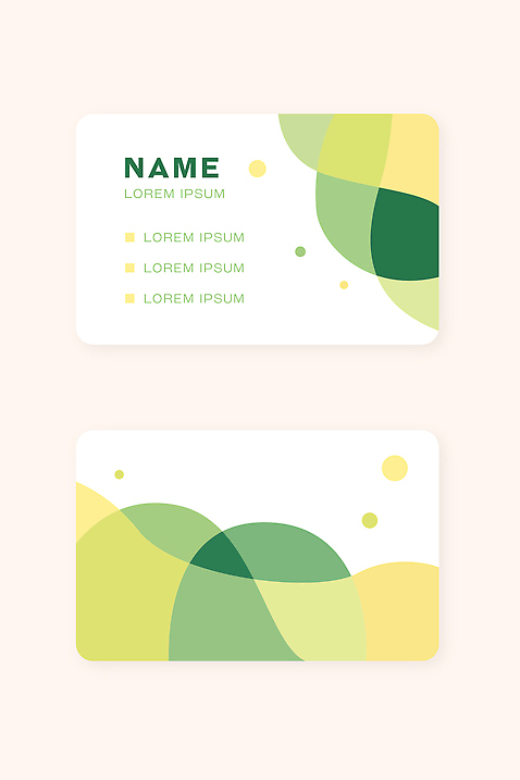 템플릿 디자인 컬러 비즈니스 텍스트 명함 추상 그래픽 연두색 세트 노란색 정보 이름 심볼 구성 표기 이미지템플릿 AI파일 무늬 초록색 기록 파일형식 벡터