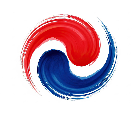 도형 문양 아시아 컬러 회오리 국기 파일형식 태극기 한국 전통 소용돌이 빨간색 파란색 상징 문화 디자인 원형 예술 역사 흰색 모양 조화 감정 PSD 일러스트 국내일러스트 붓터치 태극