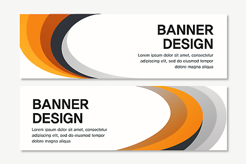 모양 템플릿 디자인 배너 배너템플릿 가로배너 컬러 백그라운드 패턴 곡선 텍스트 추상 그래픽 주황색 회색 현수막 표현 나란히 예시 배너세트 AI파일 선 무늬 가로 세트 파일형식 벡터