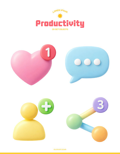 PSD 아이콘 디자인 컬러 말풍선 아이디어 직장 그래픽 3D아이콘 업무 연결 소통 마케팅 컨셉 회사 작업 파일형식