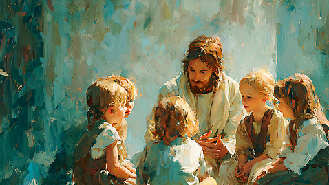 JPG 교육 감정 종교 예술 백그라운드 일러스트 커뮤니케이션 이야기 대화 사랑 듣기 만남 교양 표현 예수 연결 그림 장면 소통 국내일러스트 AI일러스트 AI콘텐츠 컨셉 모션 말하기 신_종교 파일형식