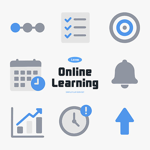 아이콘 디자인 교육 통계 그래프 그래픽 학습 자료 시간 목표 계획 알림 상승 온라인 체크리스트 2D아이콘 AI파일 컨셉 파일형식 벡터