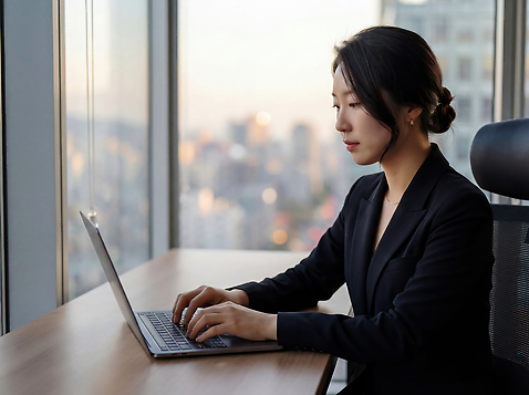옷 여자 컨셉 비즈니스 사람 풍경 라이프 전자제품 작업 직장인 야간 CG 파일형식 탑뷰 AI포토 사무실 노트북 도시 일상 저녁 모션 모던 업무 집중 전경 빛 컴퓨터 편집이미지 편집실사 JPG 의료성형뷰티 정장 비즈니스우먼 AI콘텐츠 AI인물포토