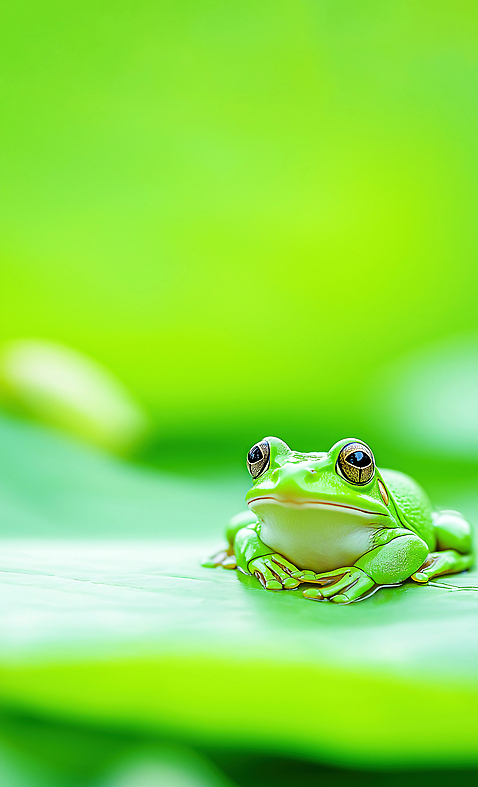 JPG 식물 동물 편집이미지 잎 자연 생물 개구리 앉기 초록색 환경 숲속 숲 연잎 생태계 편집실사 AI포토 AI콘텐츠 컬러 모션 양서류 CG 파일형식