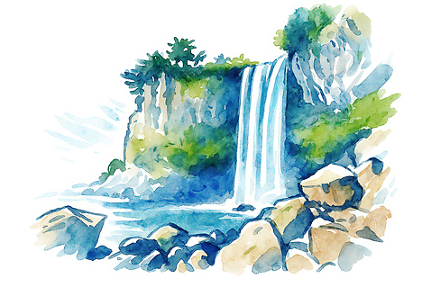 JPG 나무 예술 일러스트 자연 수채화 바닥 풍경 일상 물 강 환경 소리 폭포 흐름 물안경 그림 뷰티풀 색채 수원 제주도여행 국내일러스트 AI일러스트 AI콘텐츠 자연요소 식물 여행 컨셉 라이프 제주도 생태계 수영용품 경기도 파일형식