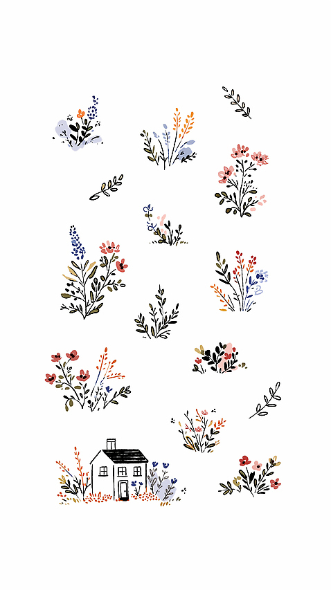 식물 무늬 취미 건물 생태계 파일형식 AI콘텐츠 꽃 주택 디자인 백그라운드 그림 컬러 그래픽 자연 장식 원예 스타일 패턴 예술 표현 오브젝트 배열 JPG 일러스트 국내일러스트 보테니컬아트 AI일러스트