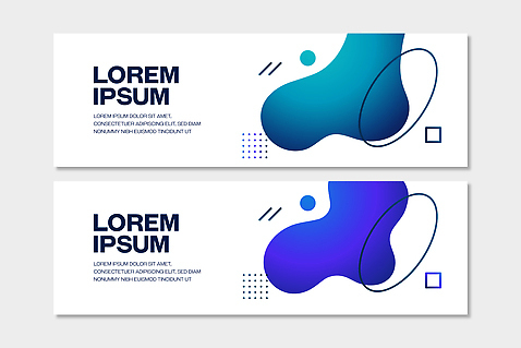 모양 템플릿 디자인 배너 배너템플릿 가로배너 컬러 추상 그래픽 파란색 세트 모던 구성 예시 웹디자인 스타일 미니멀 AI파일 무늬 가로 파일형식 벡터