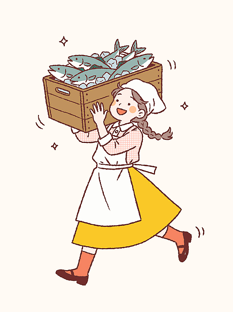 음식 일러스트 모션 어류 요리 웃음 사람 소녀 일상 상자 농장 기쁨 작업 운반 시장 제조 해산물 배송 준비 상업 방문 국내일러스트 AI파일 여자 감정 어린이 농업 표정 라이프 수중동물 파일형식 벡터