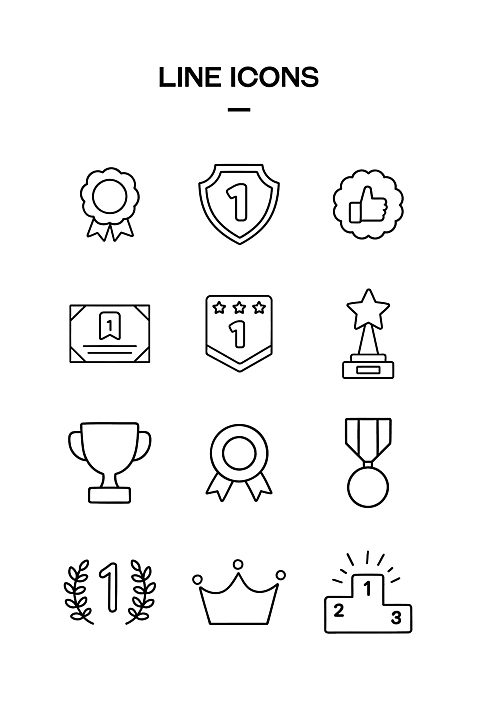 아이콘 디자인 기념일 선물 그래픽 경쟁 축하 우승 상패 트로피 메달 2D아이콘 AI파일 컨셉 이벤트 최고 상_우승 상_상패 파일형식 벡터