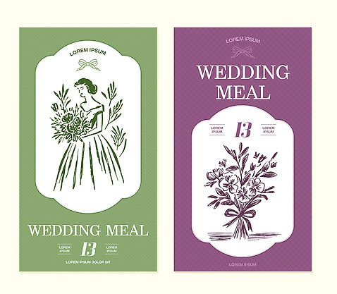 템플릿 디자인 여자 꽃 음식 결혼 탁자 결혼식 이벤트 장식 식사 축하 소중 그림 초대장 식권 이미지템플릿 AI파일 식물 가구 컨셉 카드_감사 사람 파일형식 벡터