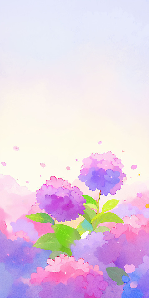 JPG 식물 계절 꽃 화초 컬러 백그라운드 잎 꽃밭 일러스트 봄꽃 자연 하늘 풍경 보라색 봄 장면 그라데이션 등나무 등나무꽃 뷰티풀 국내일러스트 AI일러스트 AI콘텐츠 나무 생태계 파일형식