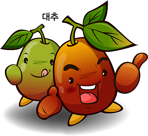 EPS 식물 캐릭터 음식 일러스트 홍보캐릭터 의인화 사람없음 알림 특산물 음식캐릭터 대추 특산물캐릭터 일러캐릭터 파일형식 벡터