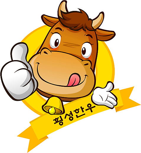 EPS 동물 척추동물 캐릭터 육지동물 음식 일러스트 홍보캐릭터 포유류 의인화 사람없음 소 알림 특산물 음식캐릭터 한우 특산물캐릭터 일러캐릭터 소고기 파일형식 벡터
