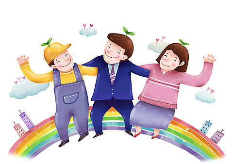 PSD 여자 남자 무지개 일러스트 어깨동무 협력 노동자 새출발 작업복 사람 빌딩 건물 가로 세명 새싹 희망 하트 인사 직장인 비즈니스맨 안전모 시작 주부 근로자의날 구름_자연 국내일러스트 자연요소 모양 식물 직업 건축물 옷 기념일 감정 포즈 비즈니스 새로움 예절 헬멧 안전장비 출발 파일형식