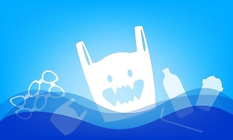 컬러 컨셉 재질 봉투 환경오염 쓰레기 병_담는 파일형식 벡터 무료이미지 사람없음 페트병 비닐봉투 EPS 해외이미지 바다 일러스트 파란색 환경 수중 폐기물 위험 일회용 플라스틱 해외202009 해양오염 해외202105 해외일러스트 몬스터