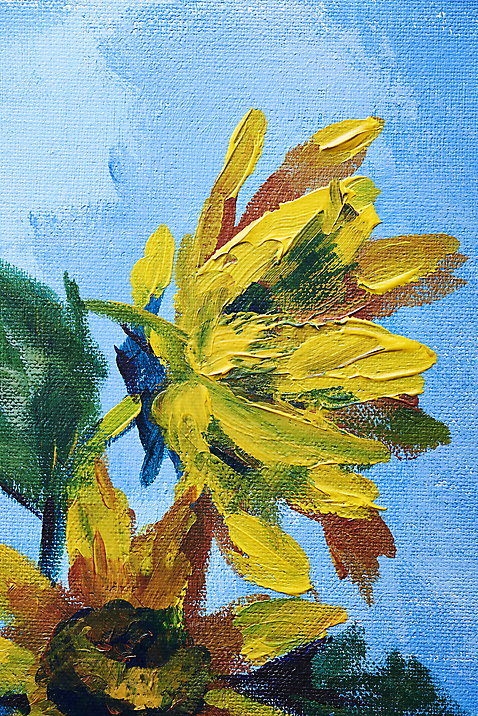 포토 JPG 스튜디오촬영 백그라운드 추상 해바라기 사람없음 컬러풀 표현 그림 질감 유화 유화물감 국내포토 꽃 컬러 무늬 실내 미술 물감 파일형식