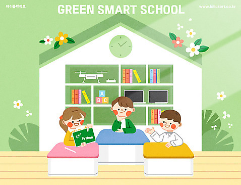 여자 교육 남자 어린이 일러스트 교실 학교 미래 책장 대화 들기 소년 상반신 세명 태블릿 스마트 책상 드론 프로그래밍 어린이만 코딩 그린뉴딜 그린스마트스쿨 AI_파일형식 소녀_어린이 국내일러스트 가구 컨셉 모션 말하기 사람 경제 전자제품 스마트기기 환경 작업 개발 컴퓨터교육 파일형식 벡터 한국판뉴딜