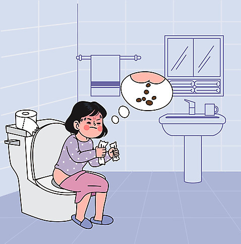 전신 여자 일러스트 한명 앉기 성인 파란색 보라색 주먹 고통 세면대 화장실 변기 대장질환 변비 수건걸이 성인여자한명만 AI_파일형식 국내일러스트 1 감정 컬러 모션 사람 질병 여자한명만 성인여자만 파일형식 벡터