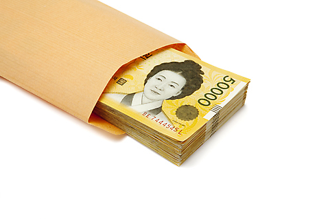 포토 지폐 돈 실내 내부 경제 재산 파일형식 JPG 스튜디오촬영 원화 사람없음 봉투 누끼 금융 오만원 국내포토