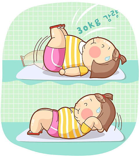 전신 우먼라이프 라이프스타일 여자 몸매관리 다이어트 일러스트 건강 한명 사람 성인 라이프 눕기 운동 건강관리 목표 계획 몸매 비만 날씬함 윗몸일으키기 전후 여자만 여자한명만 성인여자만 성인만 맨몸운동 국내일러스트 AI파일 1 컨셉 모션 관리 생활 비교 파일형식 벡터