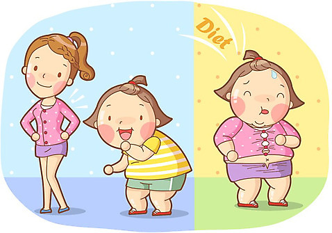 전신 우먼라이프 라이프스타일 여자 몸매관리 다이어트 일러스트 건강 서기 미소 웃음 사람 성인 두명 라이프 건강관리 비교 목표 계획 몸매 비만 날씬함 여자만 성인여자만 성인만 국내일러스트 AI파일 컨셉 모션 표정 관리 생활 파일형식 벡터