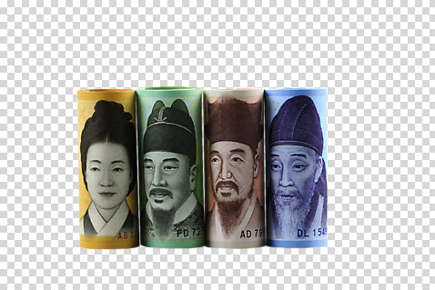 편집이미지 한국문화 문화 지폐 돈 한국 사람없음 금융 경제 원화 만원 오브젝트 일렬 오만원 PNG 천원 퇴계이황 율곡이이 오천원 세종대왕 신사임당 말린_둥글게 편집소스 동양문화 아시아 컨셉 재산 파일형식
