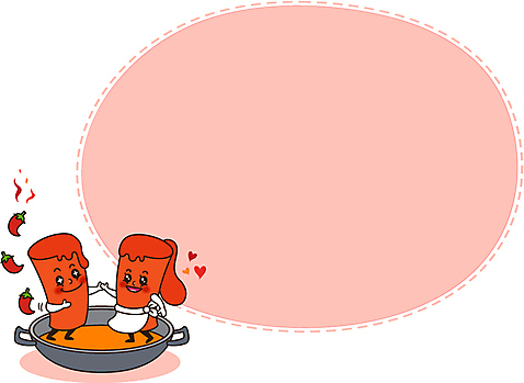 캐릭터 배너 음식 백그라운드 말풍선 일러스트 고추 안내 떡 프레임 틀 사람없음 귀여움 앞치마 공백 메모지 냄비 떡볶이 알림 AI_파일형식 일러캐릭터 컨셉 채소 사무용품 솥 분식 파일형식 벡터