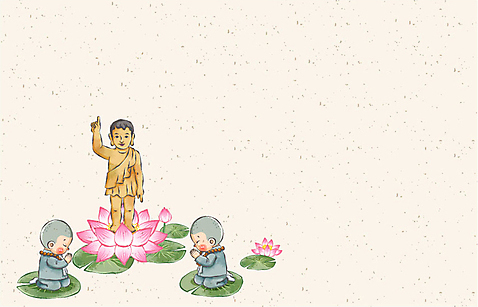전신 식물 기념일 남자 아시아 종교 문화 어린이 백그라운드 불교 일러스트 사람 소년 두명 부처님오신날 기도 무릎꿇기 승려 불상 연잎 동자승 부처 손모으기 승복 남자만 어린이만 소년만 국내일러스트 AI파일 나라 잎 모션 손짓 이벤트 성직자 파일형식 벡터