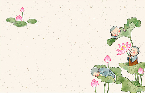 전신 식물 기념일 남자 꽃 아시아 종교 문화 어린이 백그라운드 잎 불교 일러스트 서기 사람 소년 세명 부처님오신날 승려 연잎 동자승 승복 남자만 어린이만 소년만 국내일러스트 AI파일 나라 모션 이벤트 성직자 파일형식 벡터