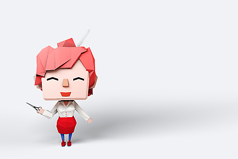 전신 PSD 편집이미지 직업 캐릭터 여자 가위_도구 3D캐릭터 한명 들기 사람 3D소스 3D 미용사 여자만 여자한명만 편집소스 편집3D 1 모션 문구용품 디지털합성 파일형식