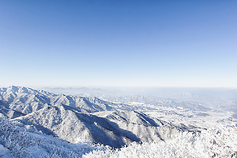 포토 JPG 주간 계절 겨울 자연 하늘 산 풍경 사람없음 야외 정상 전라북도 덕유산 상고대 국내포토 자연요소 전라도 생태계 서리 무주 파일형식