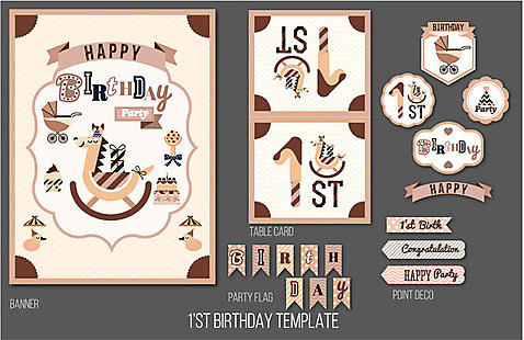 템플릿 배너 기념일 스티커 카드_감사 종류 사람없음 장식 귀여움 케이크 생일파티 생일 목마 초대장 유모차 생일축하 딸랑이 생일카드 돌잔치 특별함 행사템플릿 아기자기 AI_파일형식 이미지템플릿 컨셉 디저트 프레임 이벤트 아기용품 돌_생일 축하 파일형식 벡터