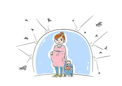 여자 일러스트 한명 성인 건강관리 캐리어 임산부 예방 살충제 모기 지카바이러스 AI_파일형식 국내일러스트 1 건강 관리 사람 여행가방 임신 바이러스 해충 파일형식 벡터