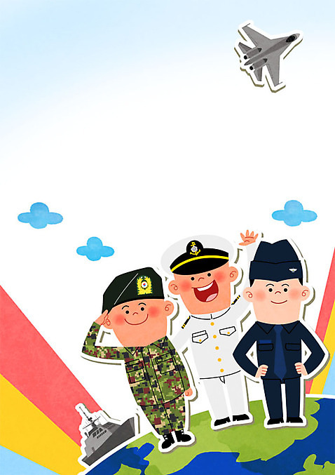 PSD 남자 일러스트 하늘 성인 세명 지구본 군인 공군 군복 군용 해군 전투함 육군 군모 군인캐릭터 전투기지 지구모양 일러캐릭터 모양 직업 캐릭터 지구 유니폼 배_교통 군대 사람 국군 파일형식