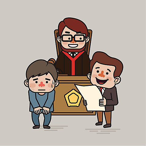 남자 종이 일러스트 성인 세명 판사복 범죄 범죄인 판사 검사_법률가 법 의사봉 제헌절 AI_파일형식 국내일러스트 직업 사람 가운 법률가 국경일 파일형식 벡터