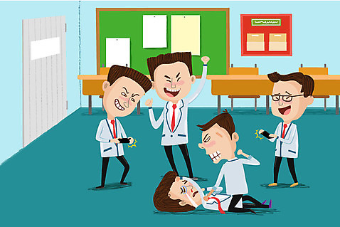 전신 남자 교복 일러스트 교실 중학생 고등학생 스트레스 고등학교 서기 여러명 눕기 사진촬영 주먹 고통 눈물 중학교 따돌림 때리기 왕따 학교폭력 AI_파일형식 국내일러스트 학생 옷 교육 감정 다수 학교 모션 청소년 사람 촬영 폭력 파일형식 벡터